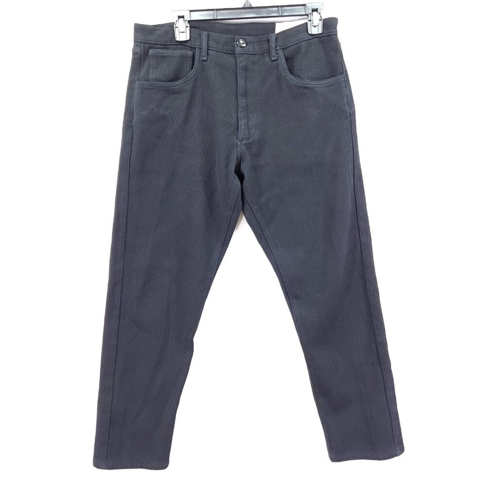 Prospective Flow Everflow Mens Black Cotton Texture Pants Size 32x27 Made in USA